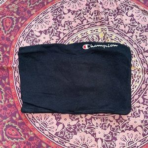 Black champion tube top